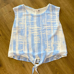 🌸Three Eighty Two sleeveless blouse with tie bottom size XS